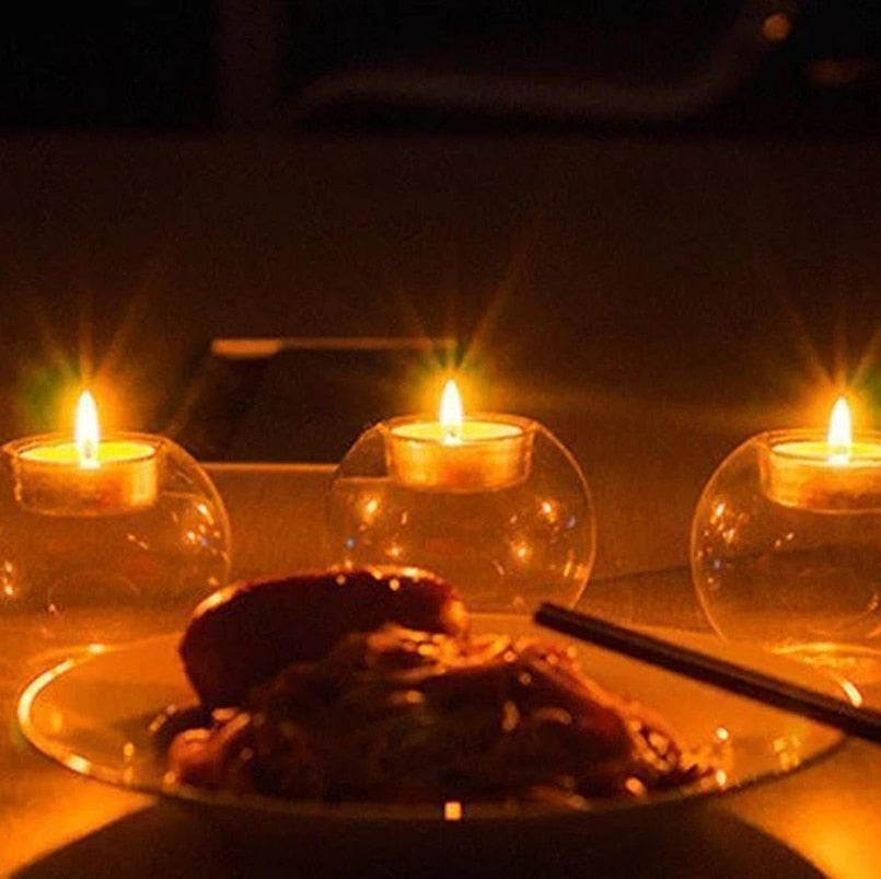 European Crystal Glass Candle Holder Decor Dining Table Romantic Wedding Bar Party Home Decorations