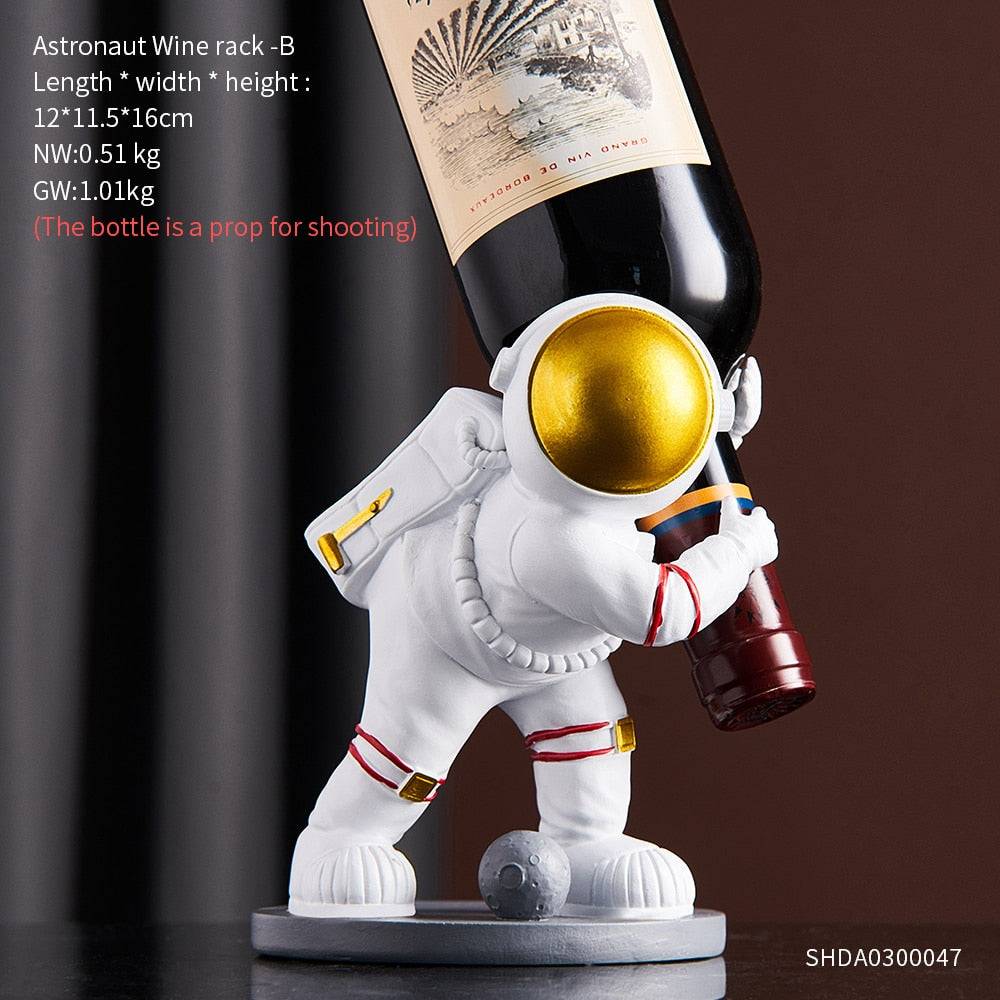 wine holder astronaut wine rack For home interior Practical home decoration Wine stand shelf decor Wine bar cabinet