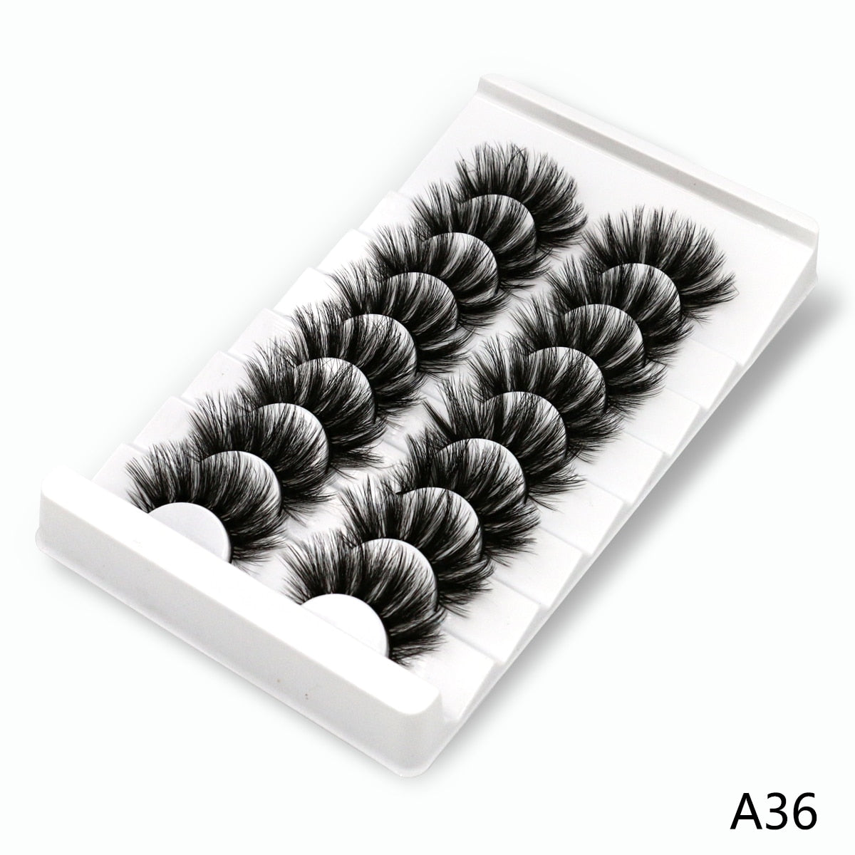 3D Mink Lashes 2/5/8 Pairs Natural False Eyelashes Fluffy Soft Wispy Volume Dramatic Long Cross Eyelash Extension