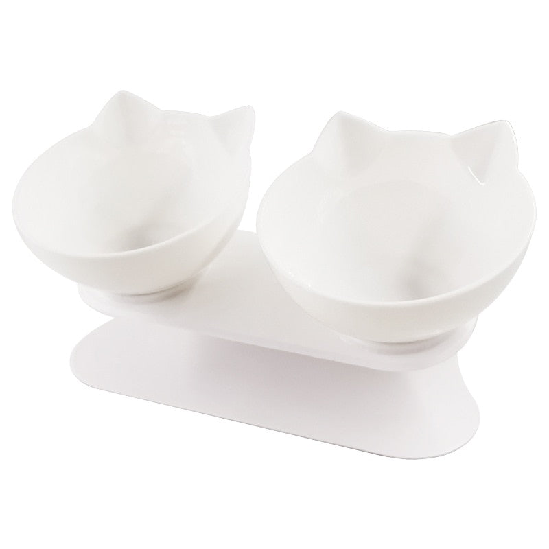Non-slip Cat Bowls Double Pet Bowls With Raised Stand Pet Food Water Bowls For Cats Feeders