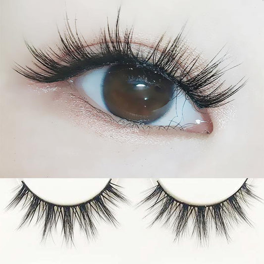 3D False Eyelashes Handmade Natural Cross False Eyelashes Japanese Cotton Thread Stem Nude Makeup