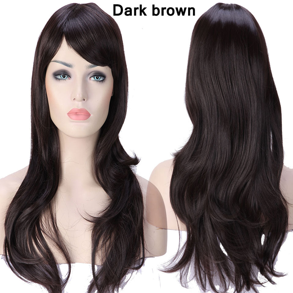 S-noilite Synthetic 28colors 22inch Loose Wave Wigs Halloween Cosplay Wig Blue Red Pink Grey Purple Hair Cosplay