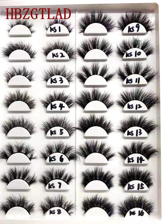 16 Pairs Mix natural 3D false eyelashes fake lashes 8-25mm Mink Lashes extension maquiagem