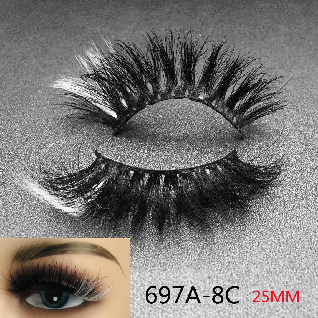 Rainbow Eye Lashes Cruelty Free Silk Lace Colored Eyelashes Dramatic Makeup Beauty Purple/pink/blue Cilias ombre eyelashes