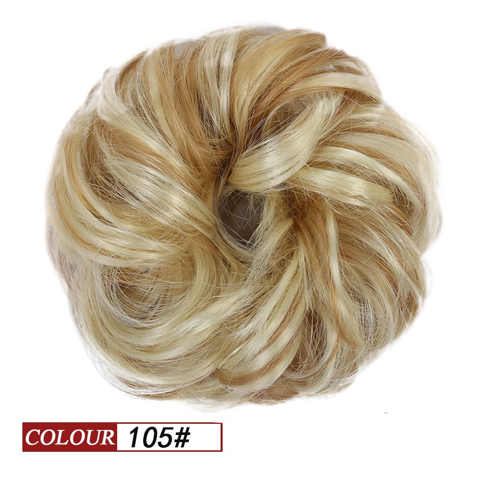 Synthetic Curly Donut Chignon With Elastic Band Scrunchies Messy Hair Bun Updo Hairpieces Extensions for Women