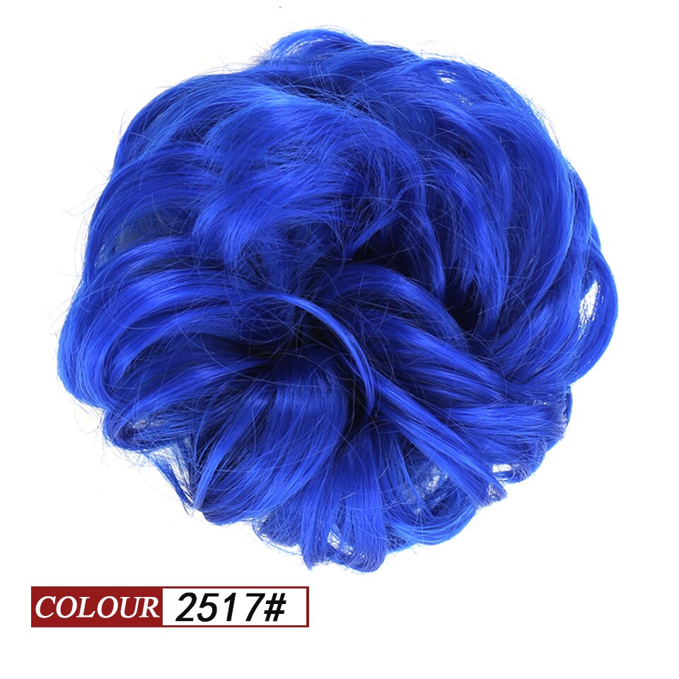 Synthetic Curly Donut Chignon With Elastic Band Scrunchies Messy Hair Bun Updo Hairpieces Extensions for Women