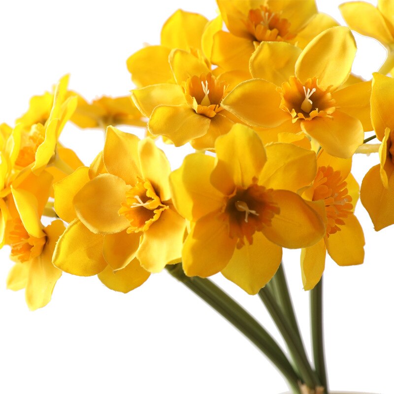 6pcs/Lot Home Artificial Simulation Narcissus Flower Living Room Window Decor Fake Flowers Decor