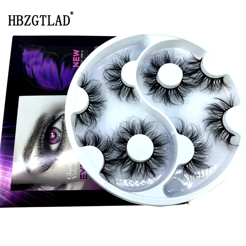 5 pairs natural false eyelashes fake lashes long 3d mink lashes eyelash extension