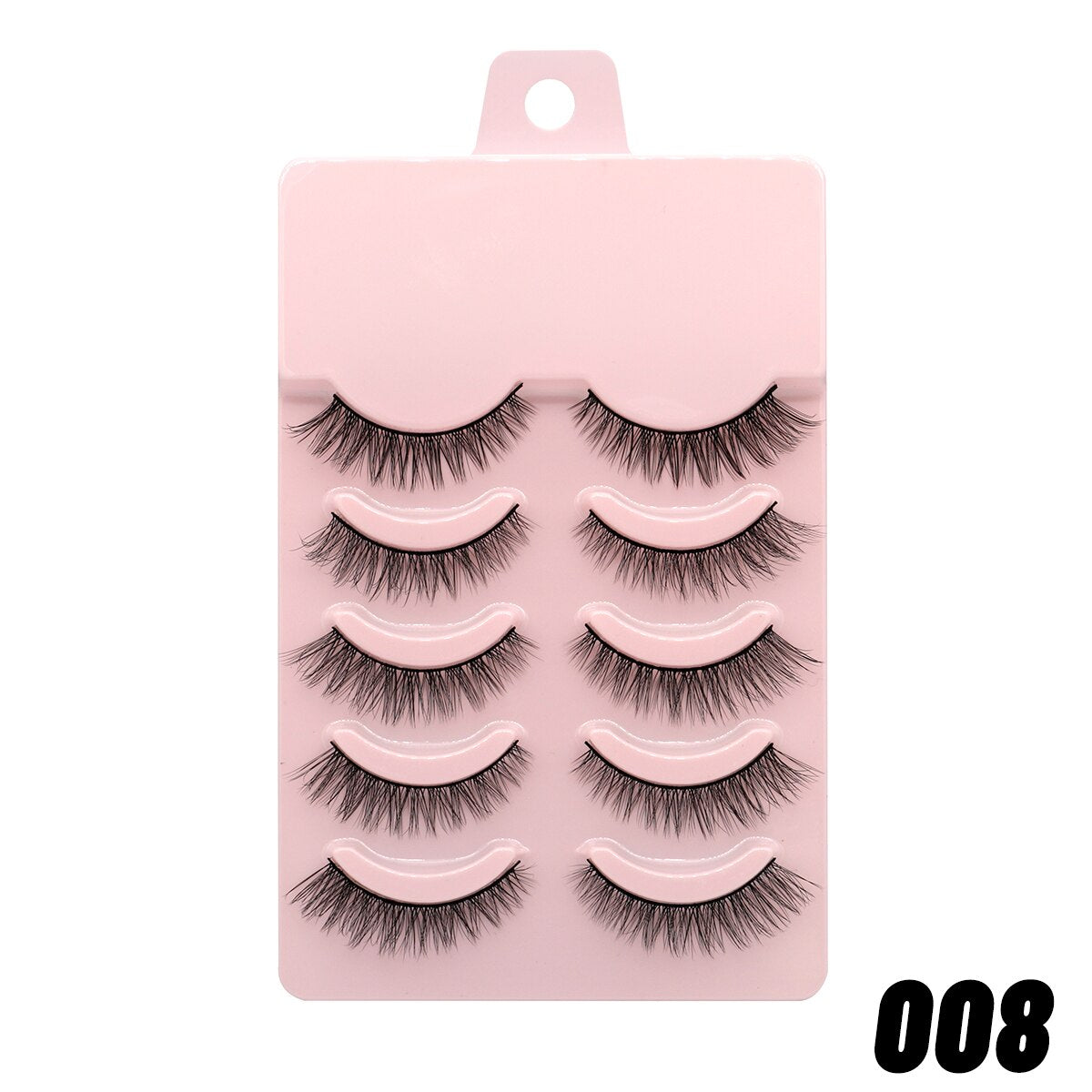 2/5 Pairs 3D Faux Mink Lashes Natural False Eyelashes Fluffy Soft Wispy Volume Cross Manga Lashes MaKeup