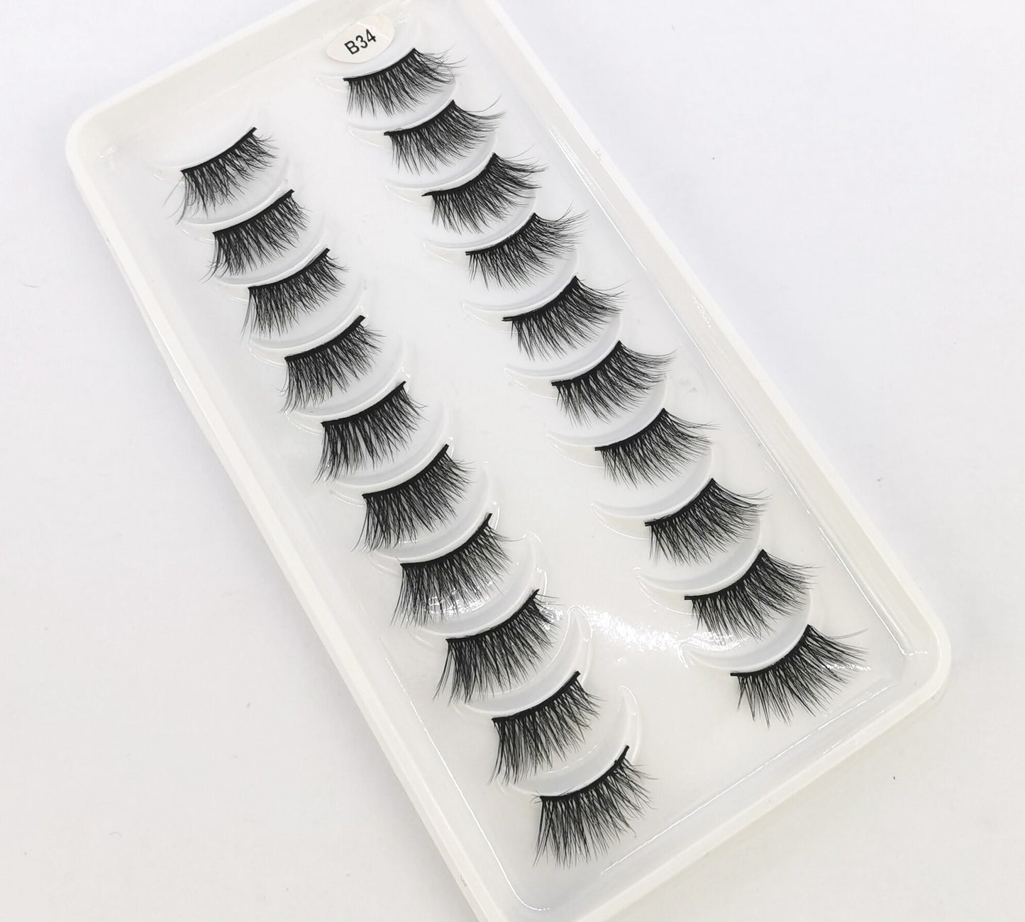 10 Pairs Crisscross Half Eye Lashes Natural False Eyelashes Handmade Faux 3D Mink Lashes Eyelash Extension