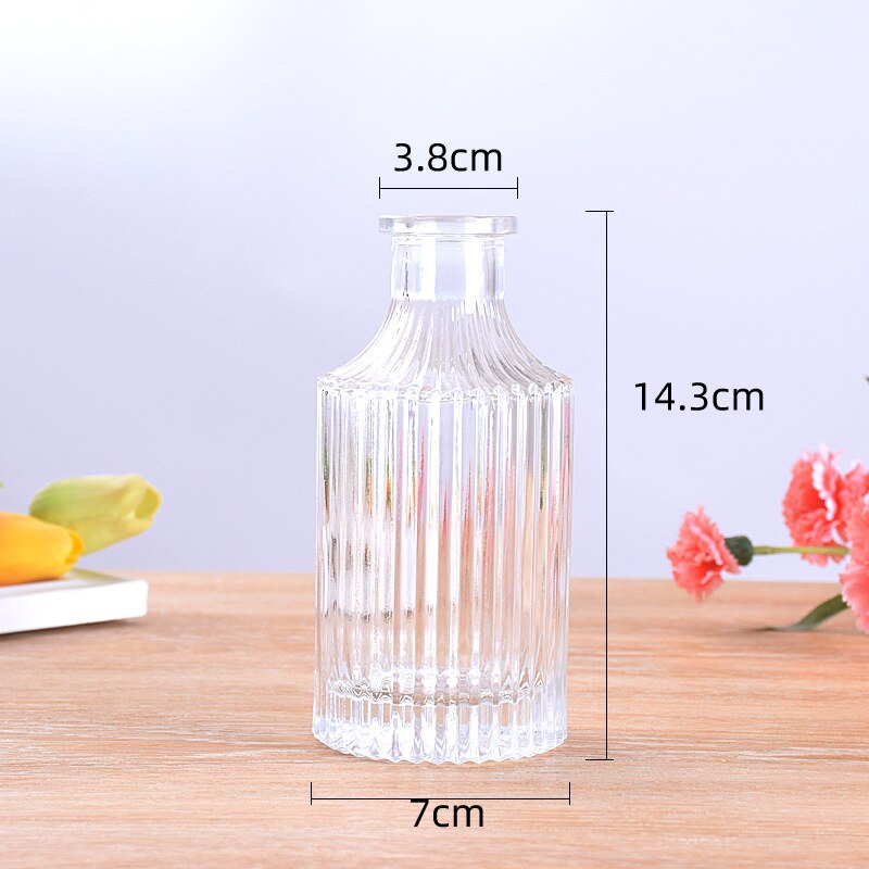 Simple Transparent Glass Small Vase Nordic Decoration Living Room Flower Home