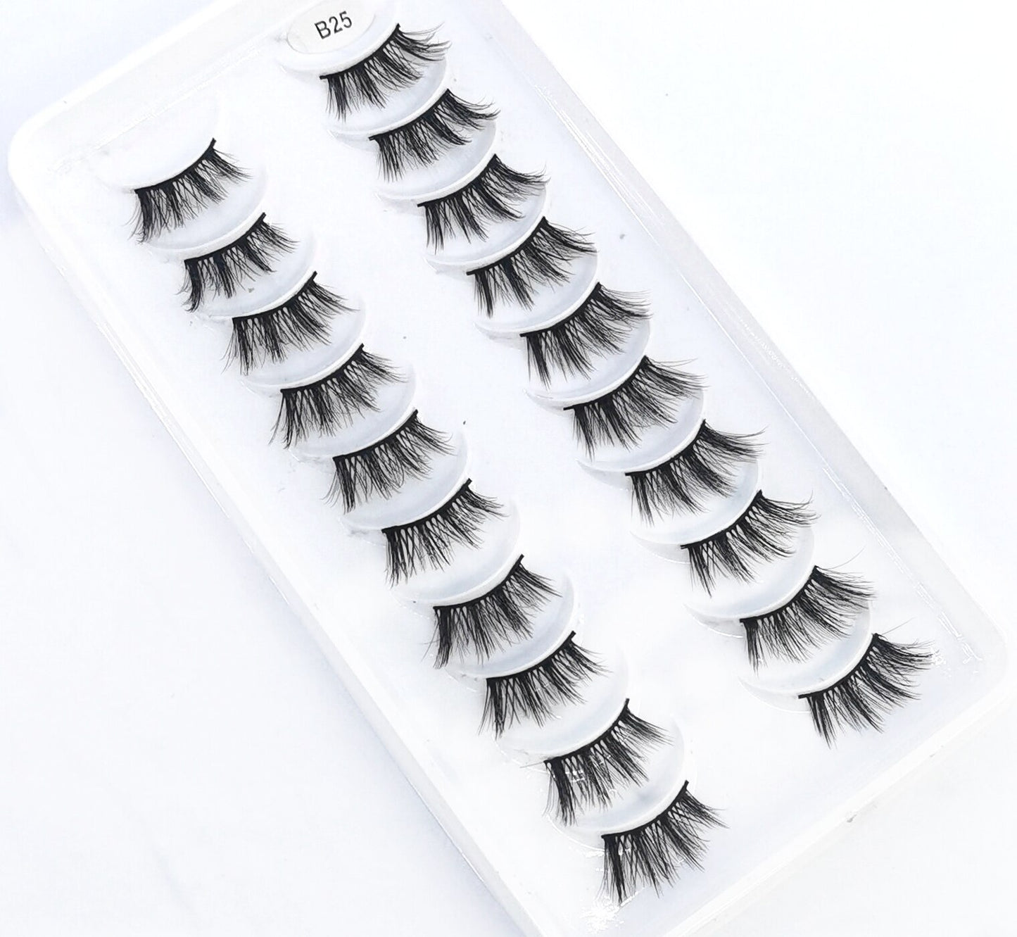 10 Pairs Crisscross Half Eye Lashes Natural False Eyelashes Handmade Faux 3D Mink Lashes Eyelash Extension