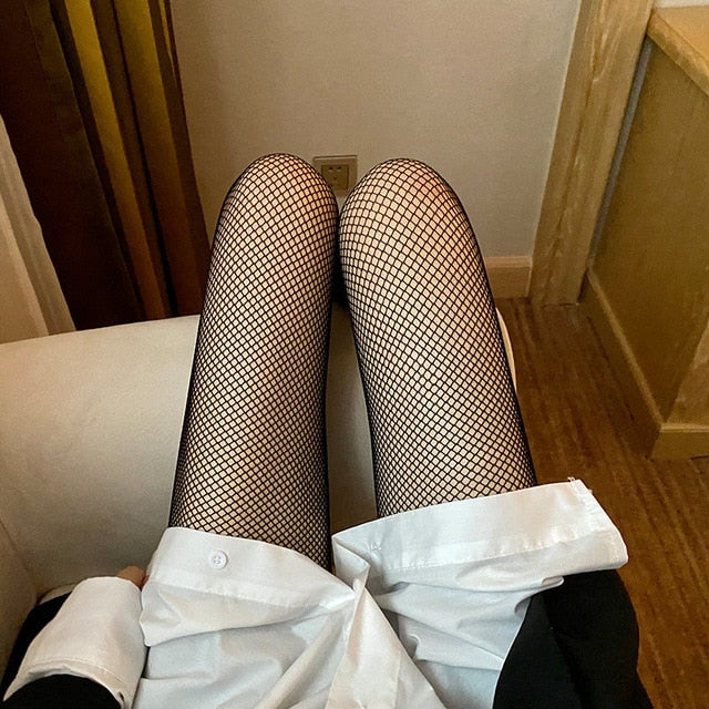 Women Long Sexy Fishnet Stockings Fish Net Pantyhose Mesh Nylon Tights Lingerie Skin Thigh High Stocking Hosiery