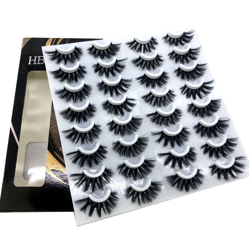 16 Pairs 3D Mink Lashes Natural False Eyelashes Dramatic Volume Fake Lashes Makeup Eyelash Extension Silk Eyelashes