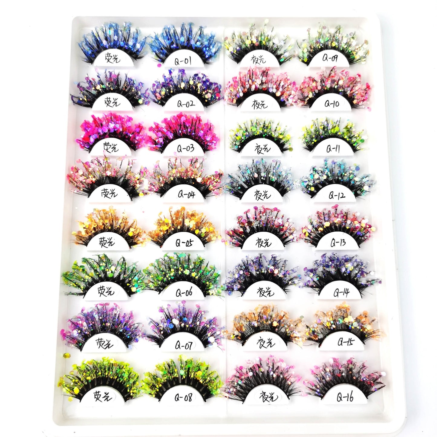 Mink color lashes natural long fluffy individual dramatic colorful false eyelashes