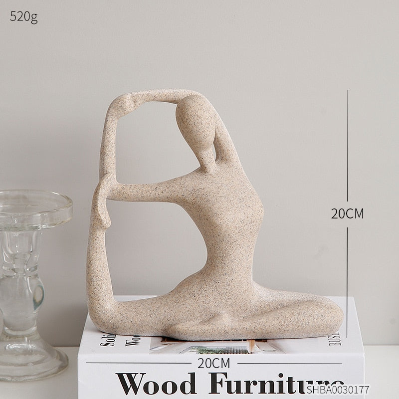 Abstract Sculpture Figurines for Interior Home Decoration Accessories Modern Decorative Figures House Decoration Office Decor