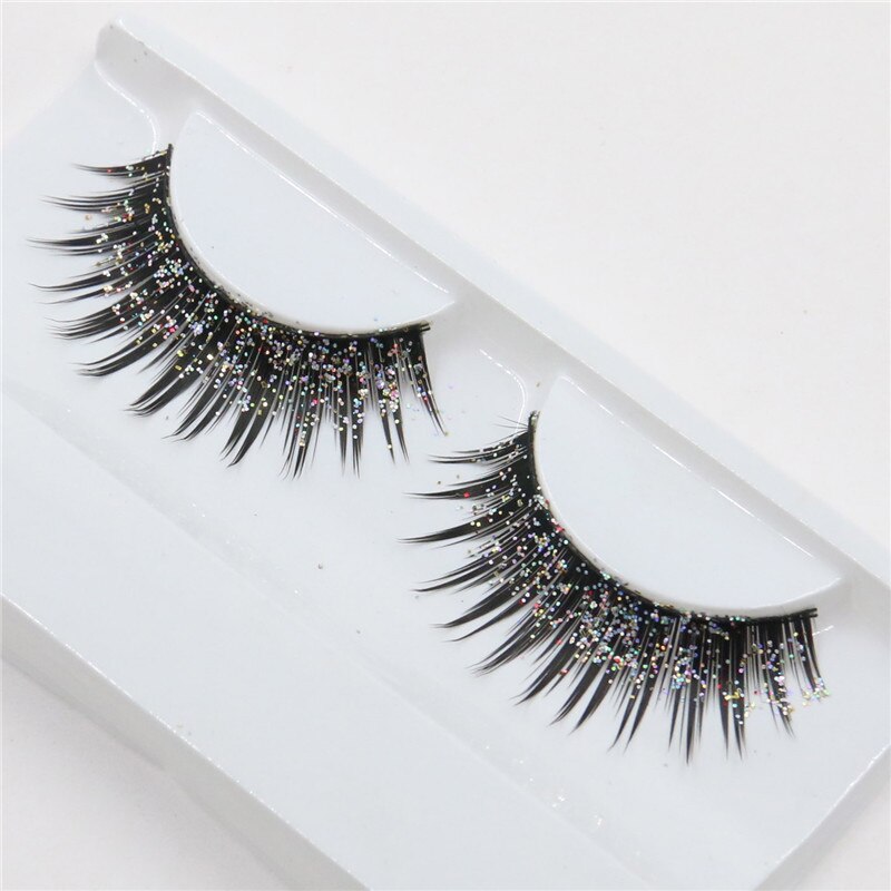 glitter natural false eyelashes