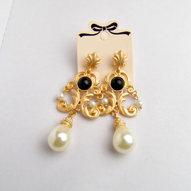 Retro Luxury Baroque Earring Euramerican Palace Vintage Pop Pearl Earrings