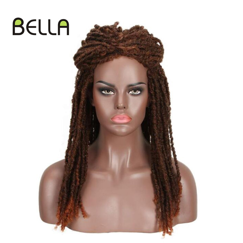 Bella Synthetic Wig 22" Crochet Wig Braids Twist Jumbo Dread Faux Locs Long Wig Dreadlock Hair Braiding Wig