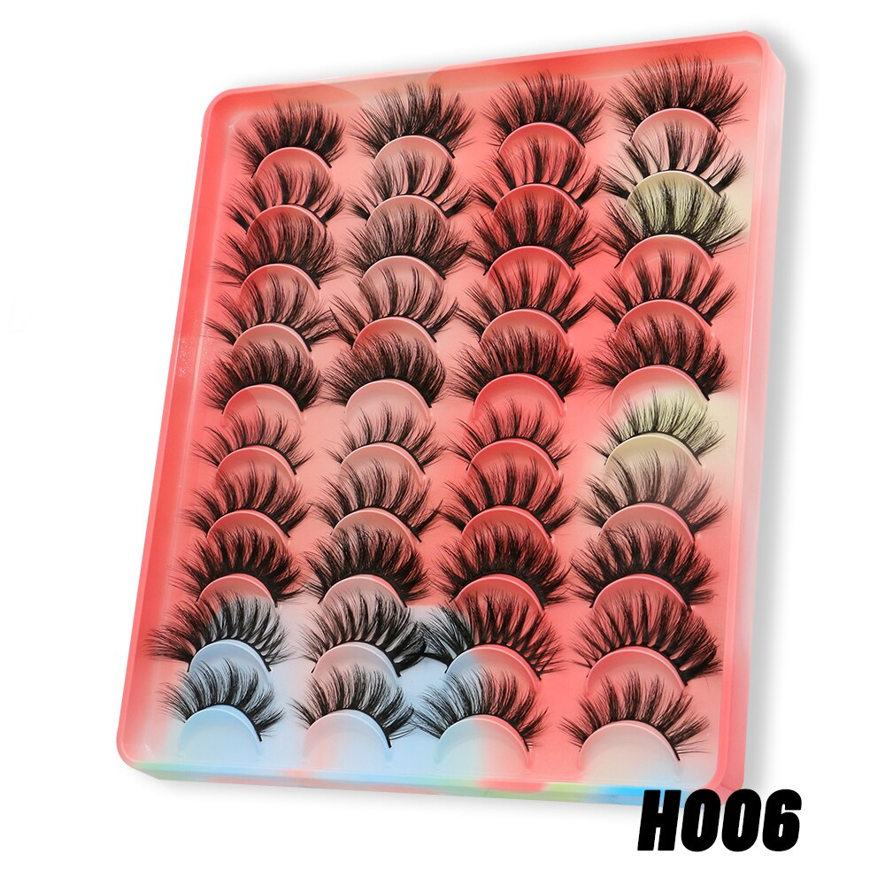 20 pairs Eyelashes Natural False Lashes 3D Manga Lashes y2k Winged Natural Realistic Cat Eye Eyelash Extension