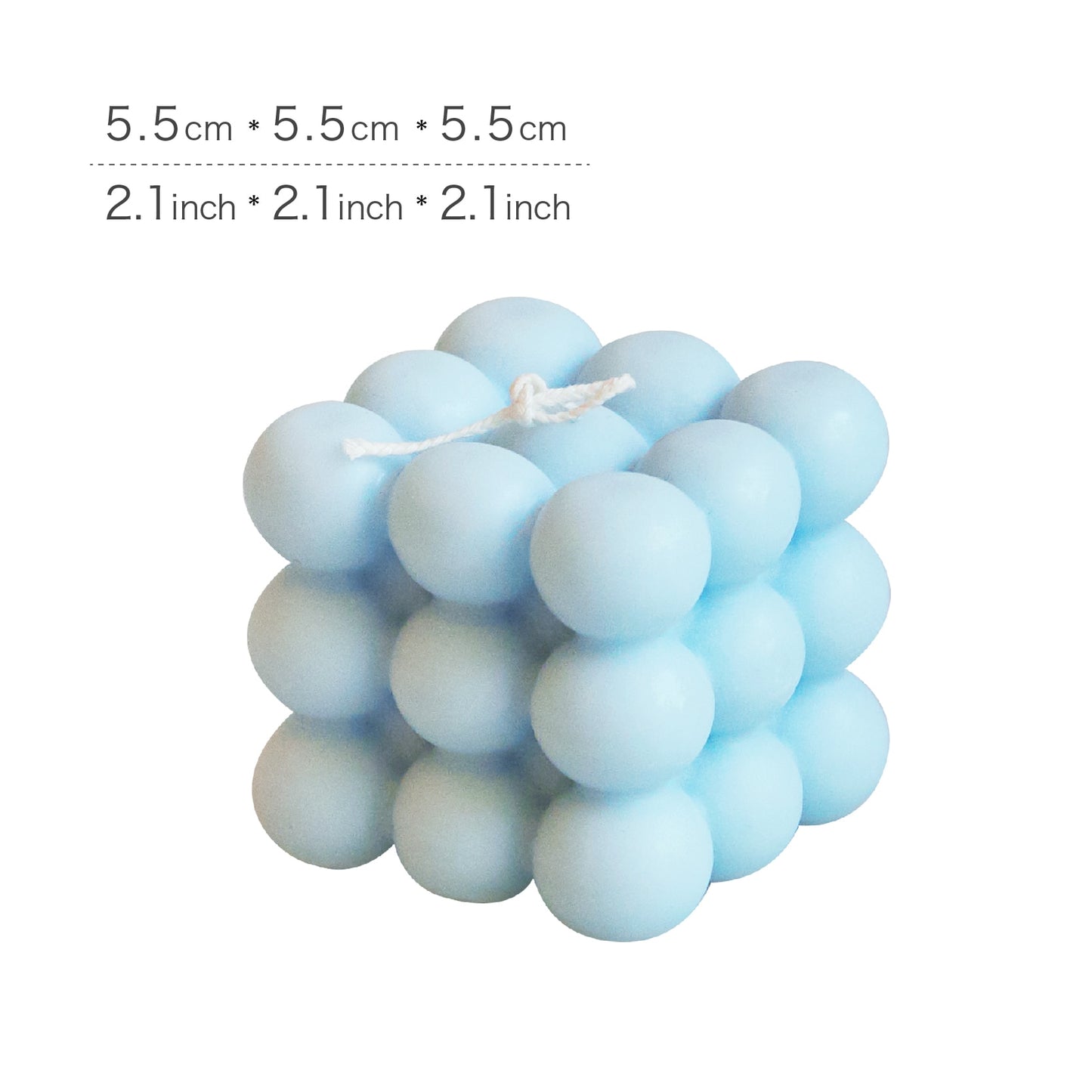 Small Bubble Cube Candle Soy Wax Aromatherapy Scented Candles Relaxing 1PC