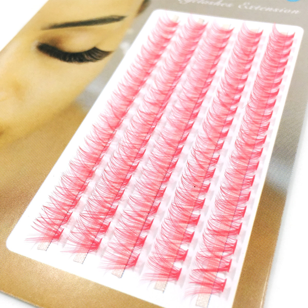 100Fans Large capacity Premade Volume Fans 30D-40D colored Eyelashes Short Stem mix colourful Lashes Extensions