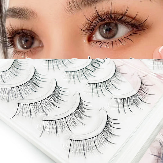 20Pairs Fairy Natural Lash Extension Cross Curling Wispy False Eyelashes Daily EyeKorean Japanese