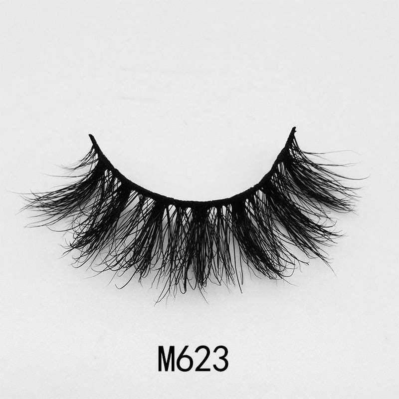 Handmade Mink Eyelashes 3D Curl Winged Natural Realistic Messy End Eye Elongated Thick False Eyelashes Soft Fake Eyelashes