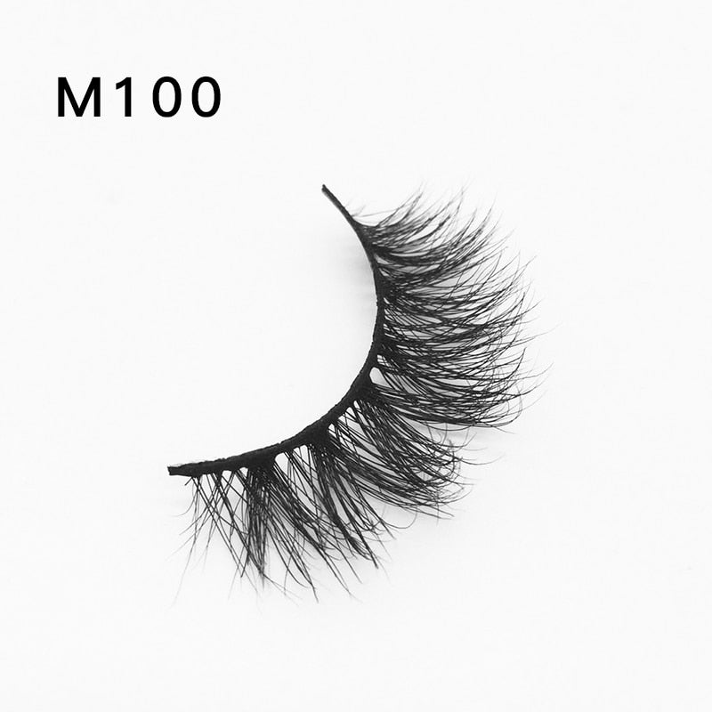 Handmade Mink Eyelashes 3D Curl Winged Natural Realistic Messy End Eye Elongated Thick False Eyelashes Soft Fake Eyelashes