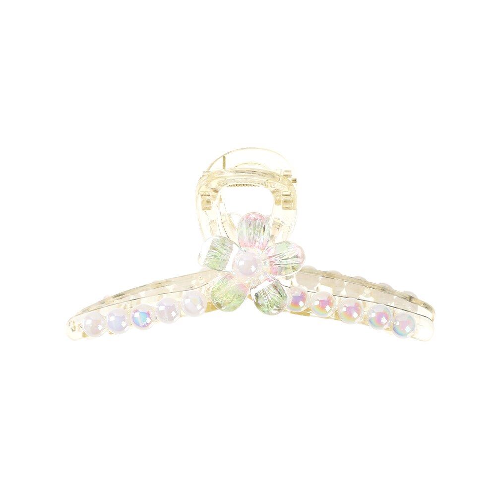 Chic Pearls Hair Claws Elegant Handmade Butterfly Hair Clips Temperament Hairpins Crab Headwear