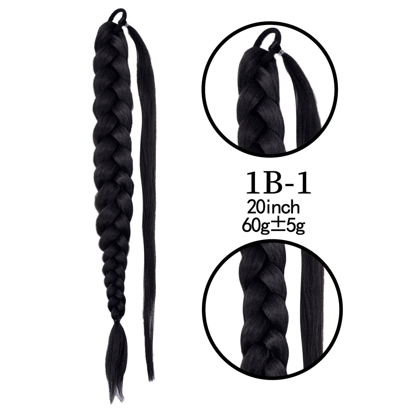 Synthetic Heat Resistant Braided Fishtail Fishbone Drawstring Ponytail Hairpiece Blonde Hair Extensions For Woman