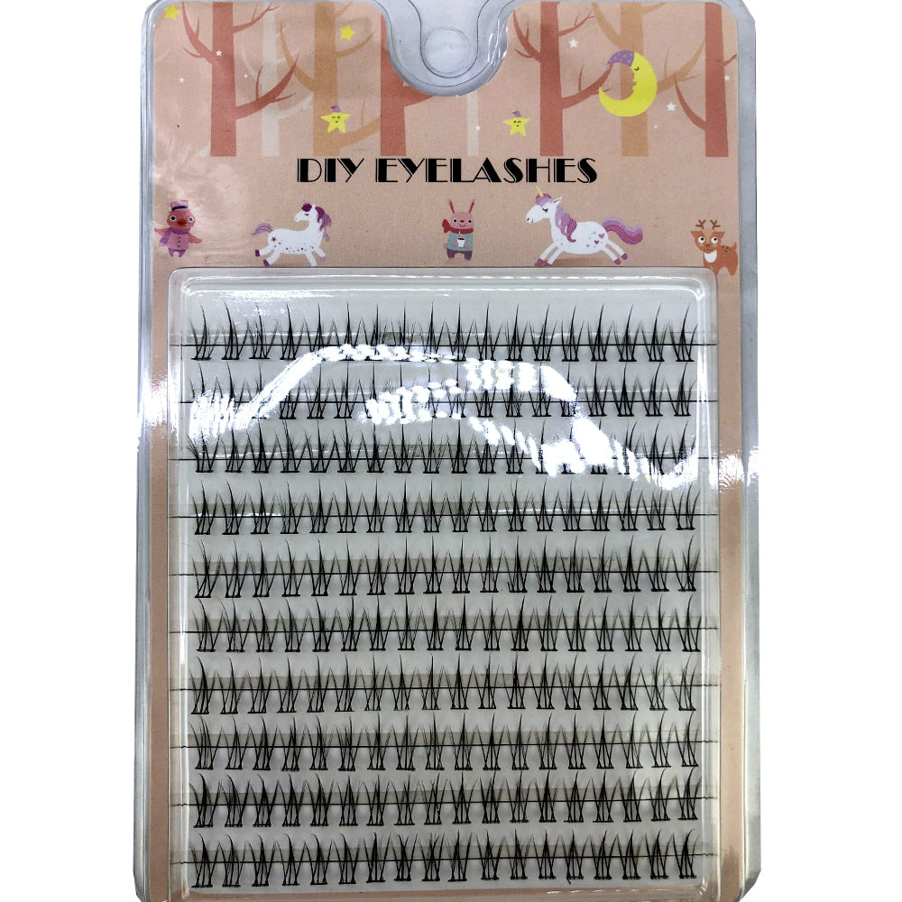 DIY Lashes Thick Little Devil False Eyelashes Bundles Single Cluster Segmented Natural Simulation Cos Eyelashes Eye Extension