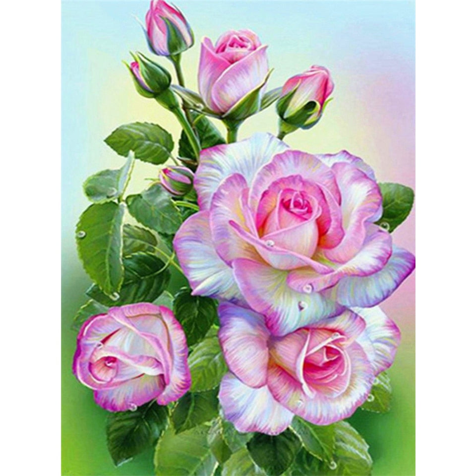 Diamond painting 5D Flower Diamond Mosaic Full Round Diamond  Embroidery DIY Rhinestone Cross stitch Home Decor Diamond painting