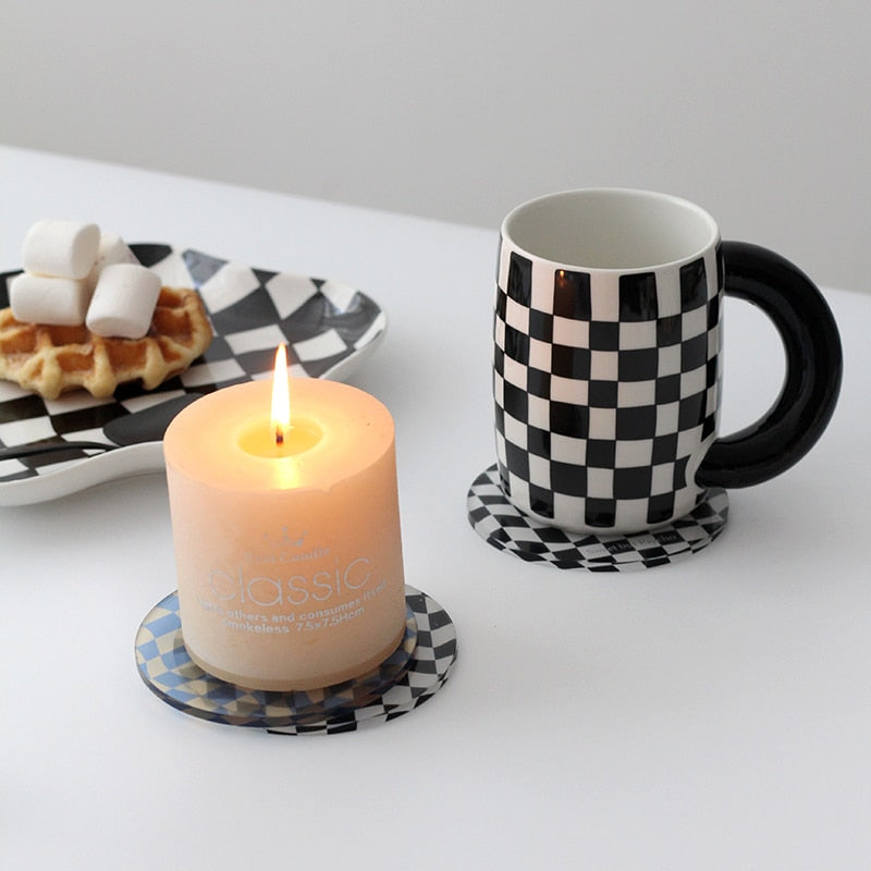 Plain Coaster Table Mat Coasters Placemat for Dining Table Set Placemats Resin Coaster Coffee Pads