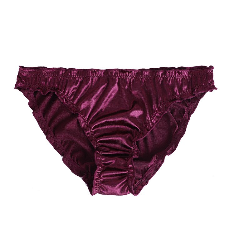Large Size Ladies Underwear Low Waist Spot Sexy Soft Comfortable Super Elastic Satin Pants Cotton