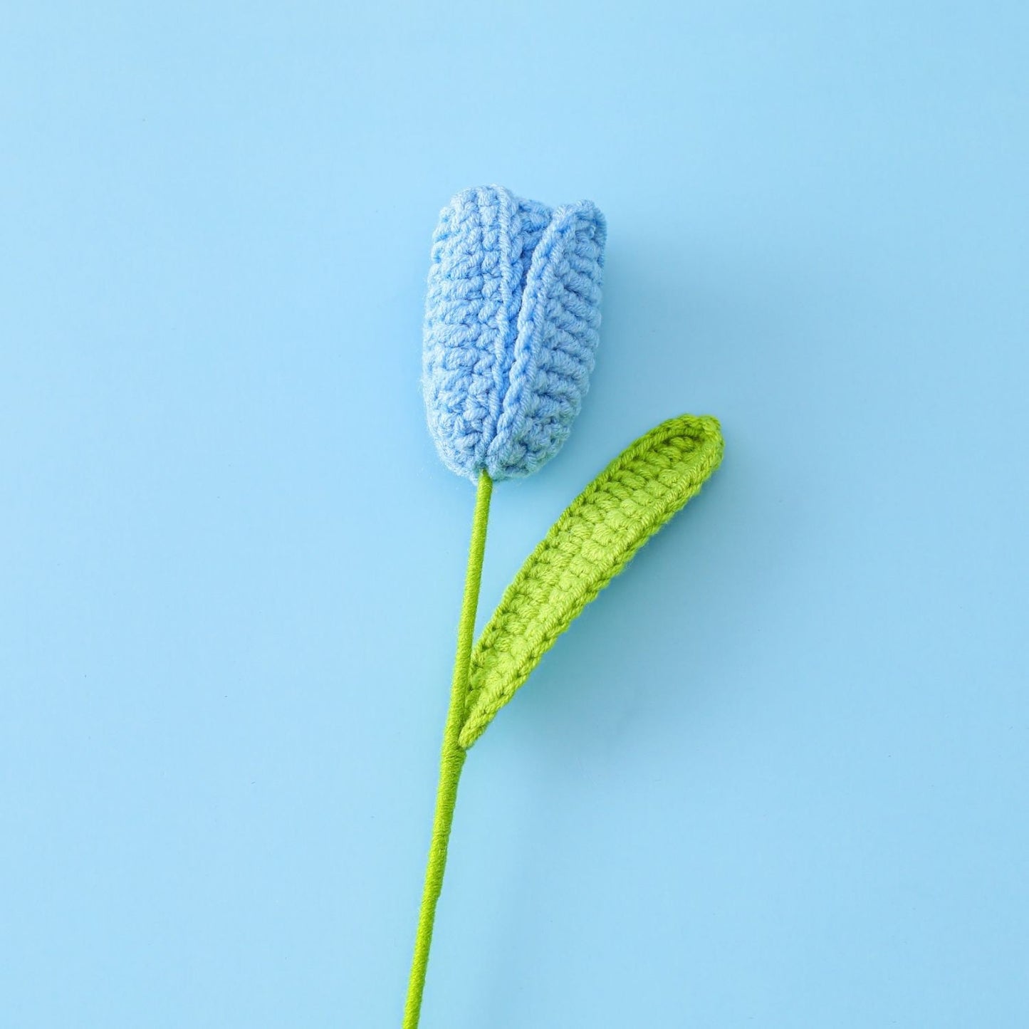 Knit Flower Lily Tulips Fake Flowers Bouquet Decoration Hand-woven Home Decorate Creative Knitting Flowers