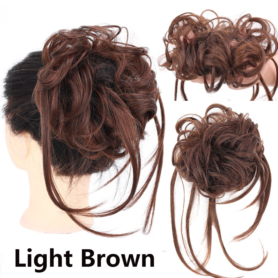 Synthetic Claw Chignon Clip in Hair Bun Messy Curly Hair Hairpieces Natural Wavy Curly Combs add Hair Volume for Women