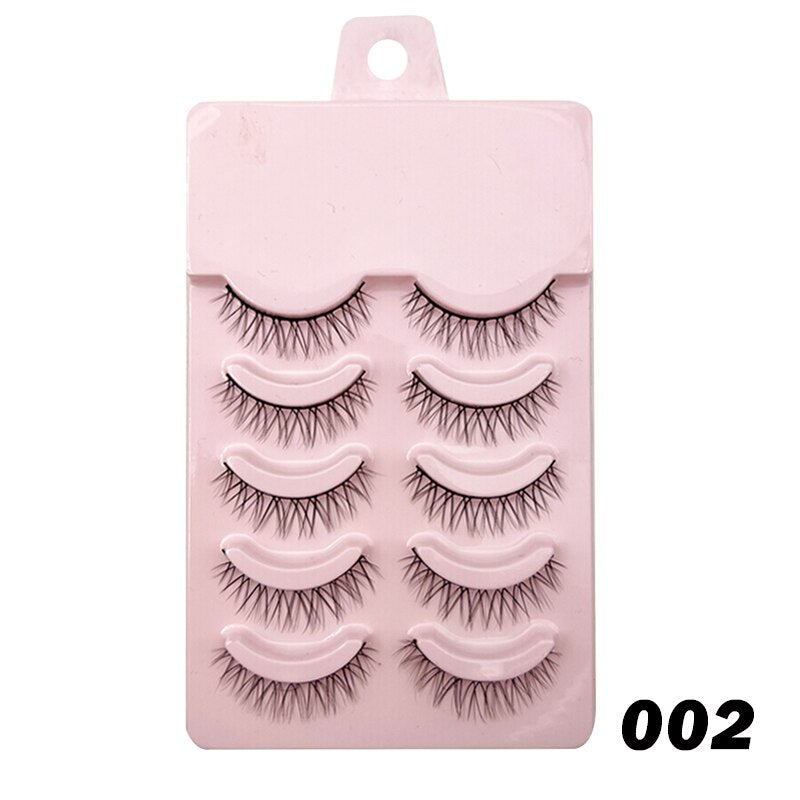 Manga Lashes 5pairs Natural Lashes 19 Styles of False Eyelashes Faux Cils Anime Lashes Soft  Daily Dating Lashes