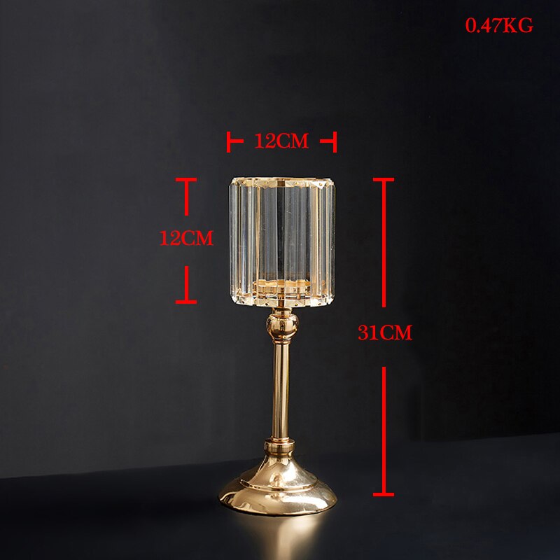 Golden Candle Holder Metal Candlestick Festival Wedding Dining Table Accessory  Home Decor