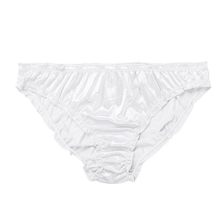 Large Size Ladies Underwear Low Waist Spot Sexy Soft Comfortable Super Elastic Satin Pants Cotton
