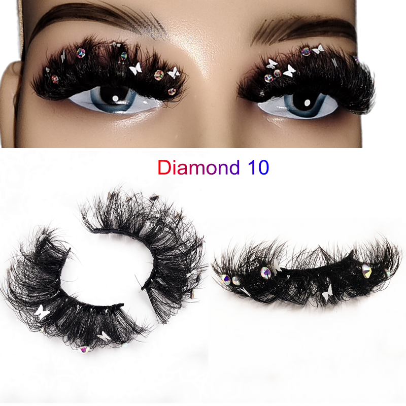 Faux Mink 25mm Lashes With Butterflys or flowers On Them Full Strip False Eyelashes Butterfly Lash For party
