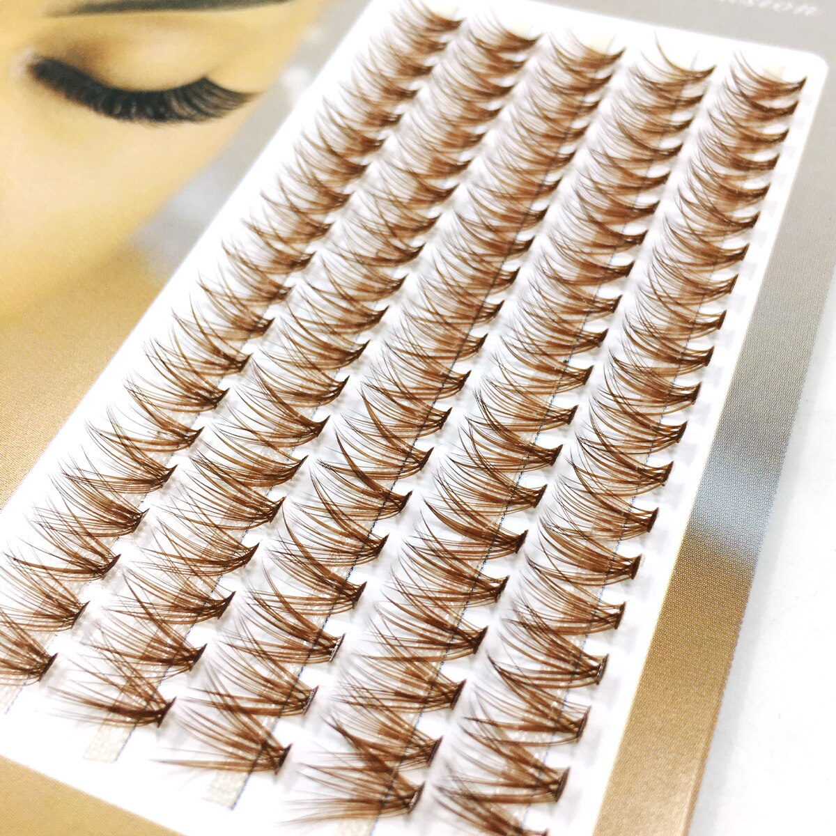 100Fans Large capacity Premade Volume Fans 30D-40D colored Eyelashes Short Stem mix colourful Lashes Extensions