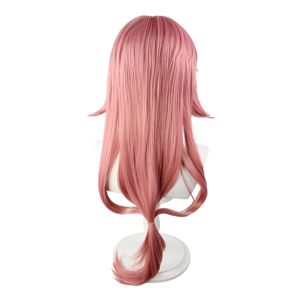 Genshin Impact Cosplay Pink Women Long Anti-warped Anime Cosplay Heat Resistant Synthetic Halloween Costume Party Wig