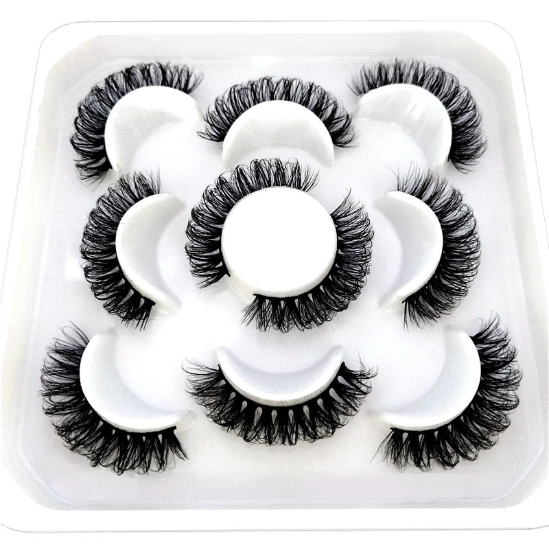 DD Curl 10-23mm Lashes 3D Mink Eyelashes Reusable Fluffy Strip Lashes eyelashes extensions