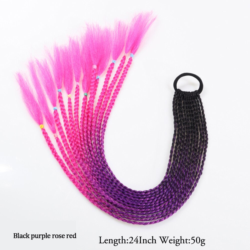 Synthetic Heat Resistant Braided Fishtail Fishbone Drawstring Ponytail Hairpiece Blonde Hair Extensions For Woman