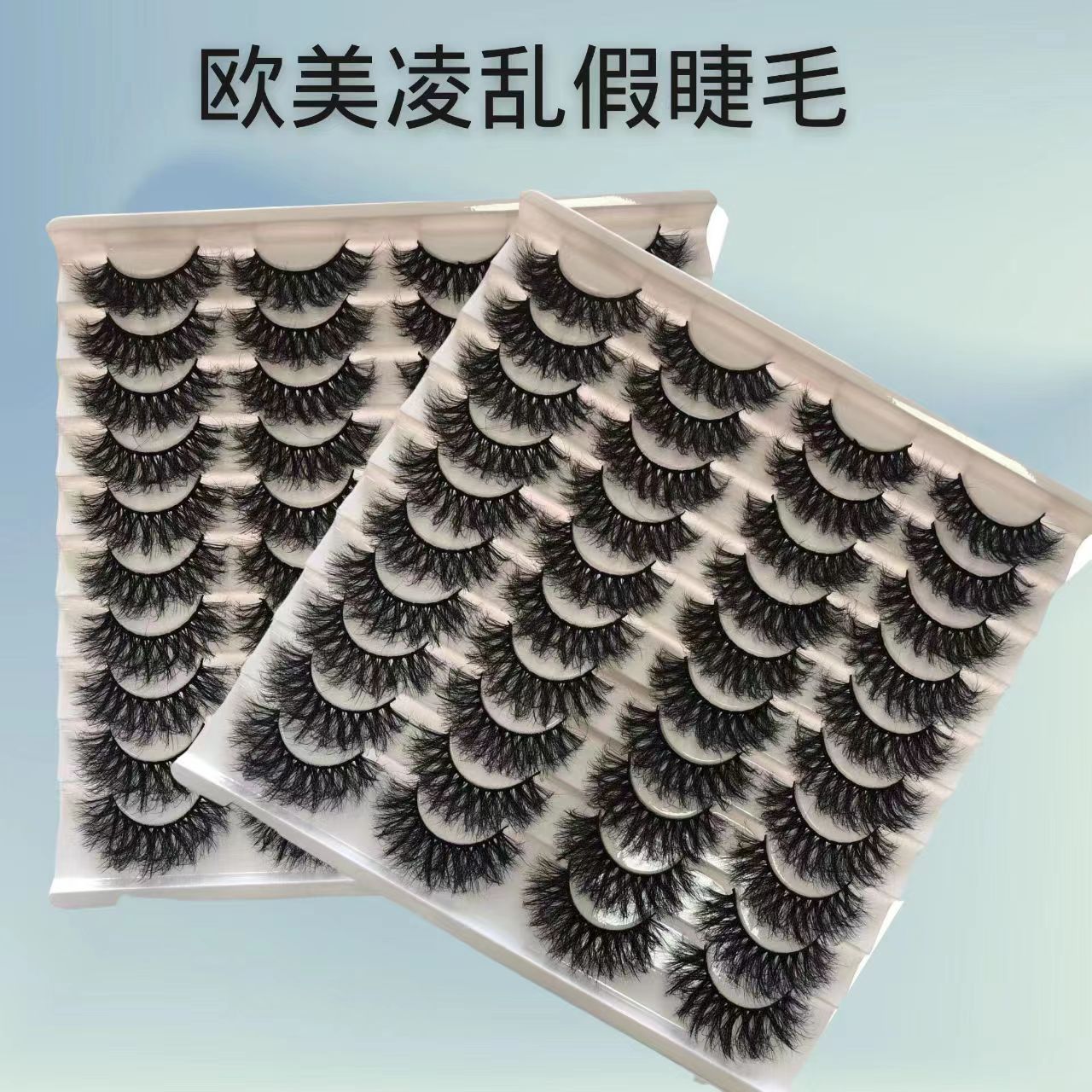 20Pairs 25mm 3D Mink Lashes Bulk Russian Volume Fluffy Natural False Eyelashes Thick Dramatic Mink Eyelashes