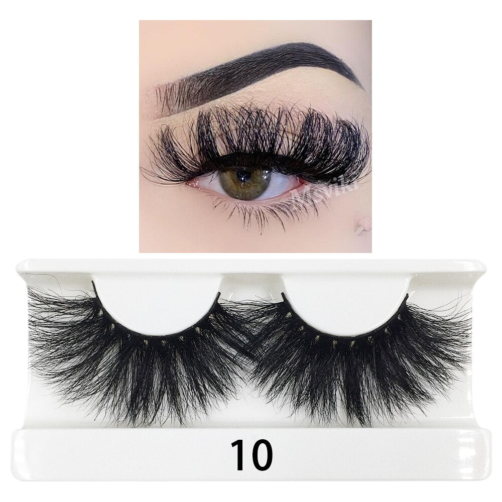 Fluffy 25MM Mink Eyelashes 5D Colored Lashes Color Thick False Eyelashes Box Package