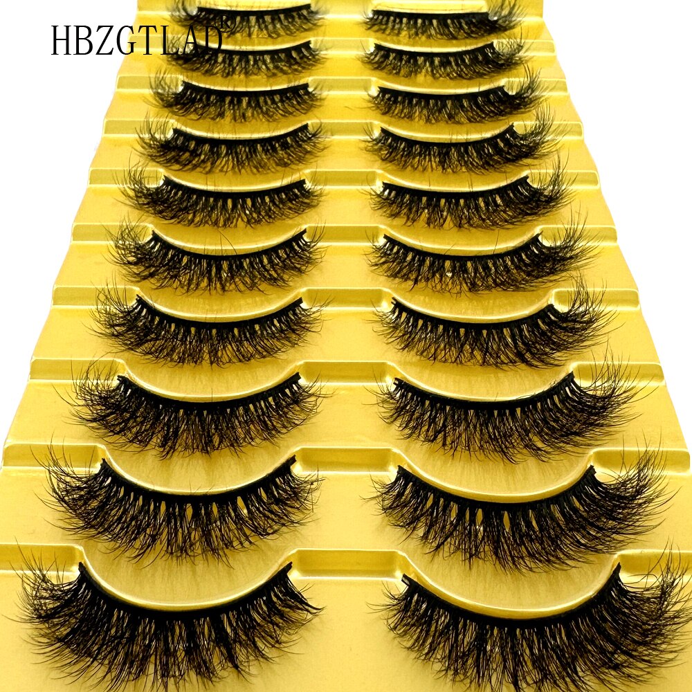 10 Pairs Natural False Eyelashes Fake Lashes Long Makeup 3d Mink Lashes Extension Eyelash Mink Eyelashes