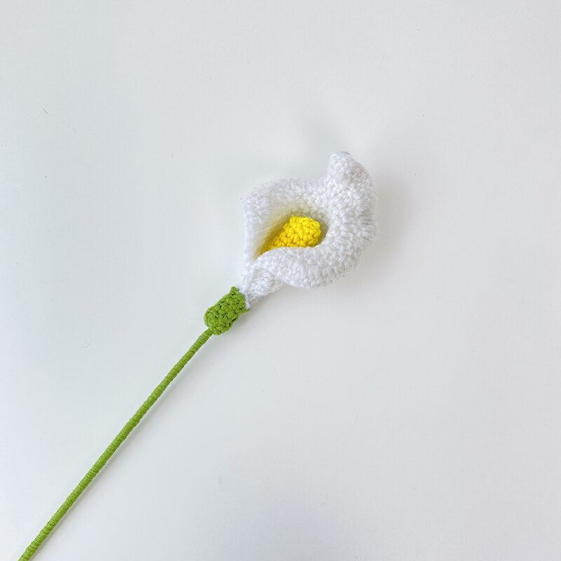 1pcs Hand-Knitted Flower Daisy Flower Lavender Sunflower Knitting Flower Knit Home Decor