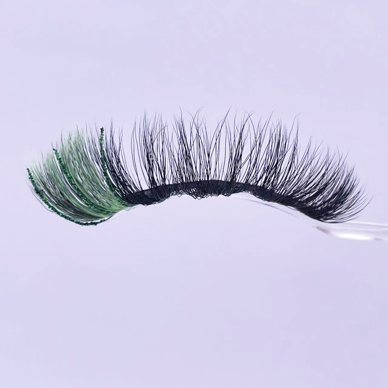 Glitter ombre Colored Lashes 20MM Mink Lashes Dramatic Colorful Natural Eyelashes Extension Fake Eyelashes